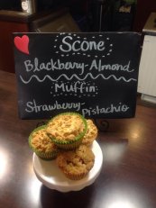 Blackberry Almond Scone & Strawberry Pistachio Muffins